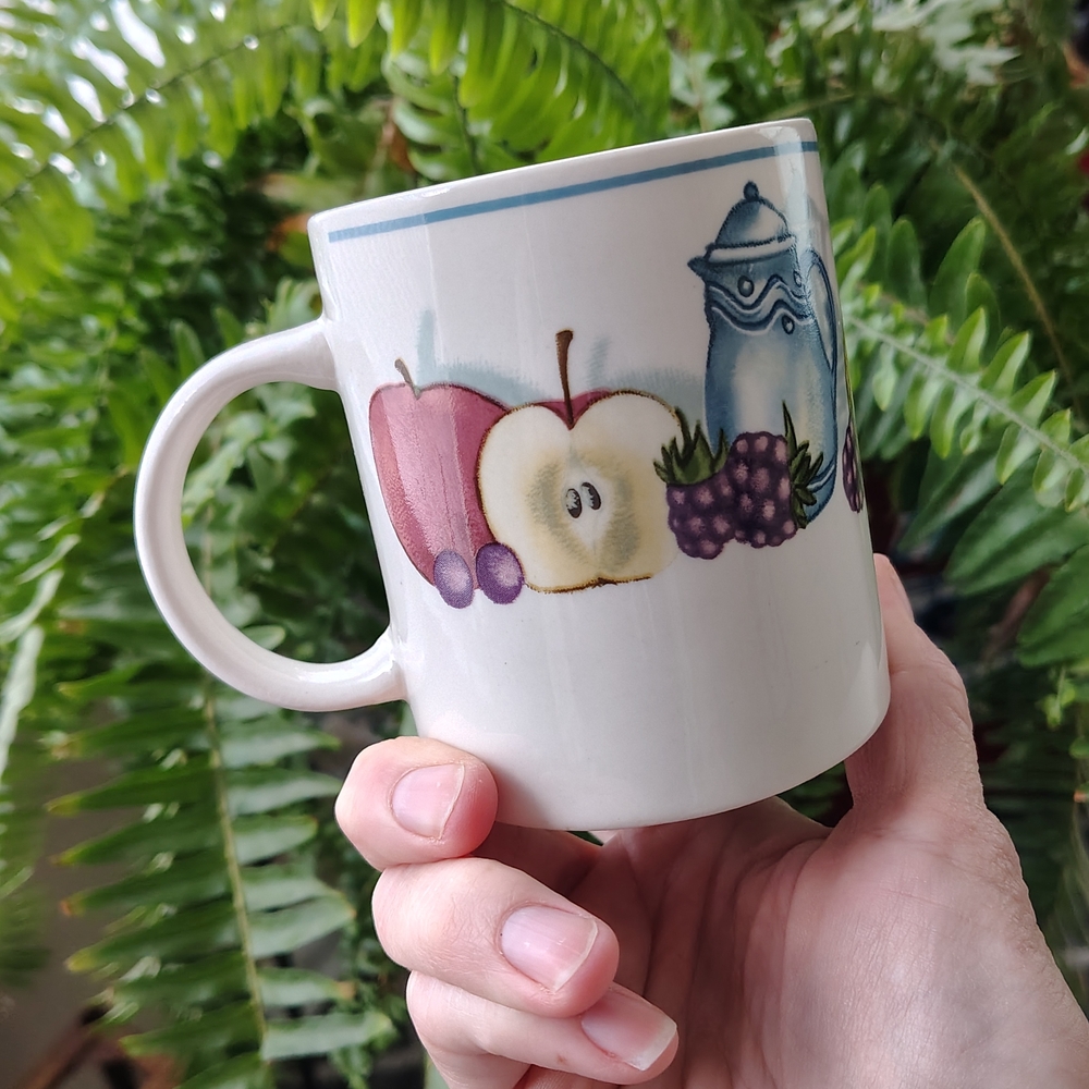 Whimsy Fruit and Teapot Mug